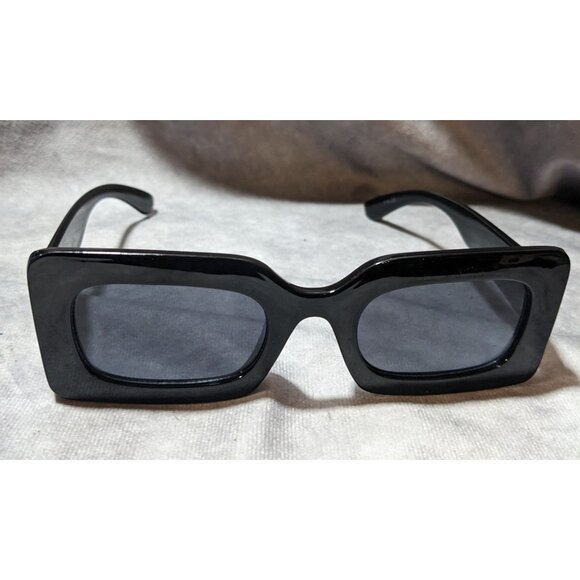 Free People Accessories - Free People Retro Mod Black Rectangular Sunglasses